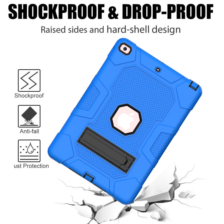 For iPad 10.2 2021 / 2020 / 2019 Contrast Color Robot Shockproof Silicone + PC Protective Case with Holder