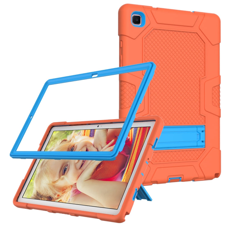 For Samsung Galaxy Tab A7 10.4 (2020) T500 / T505 Contrast Color Robot Shockproof Silicone + PC Protective Case with Holder