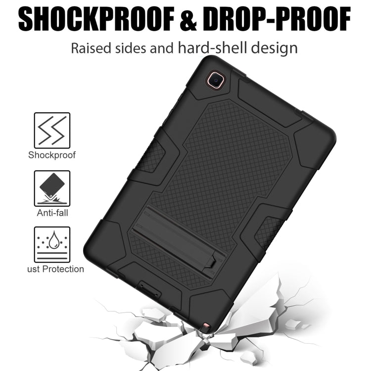 For Samsung Galaxy Tab A7 10.4 (2020) T500 / T505 Contrast Color Robot Shockproof Silicone + PC Protective Case with Holder