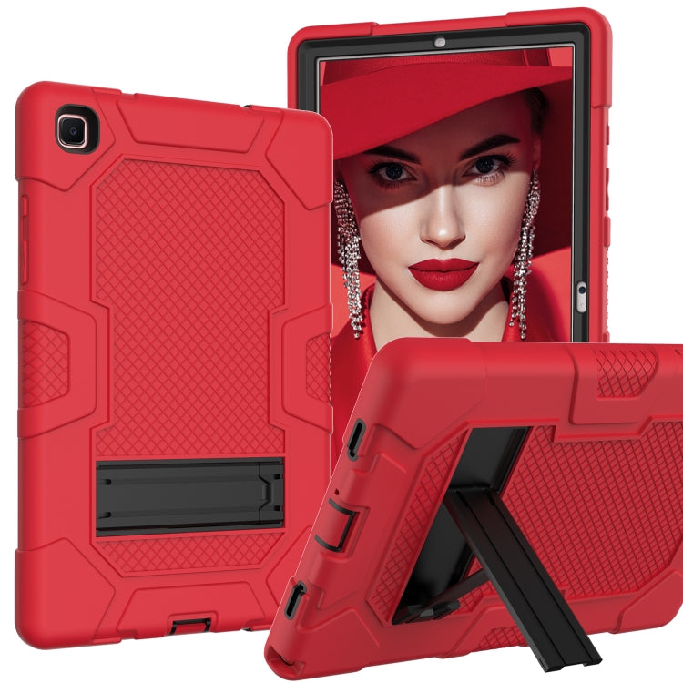 For Samsung Galaxy Tab A7 10.4 (2020) T500 / T505 Contrast Color Robot Shockproof Silicone + PC Protective Case with Holder