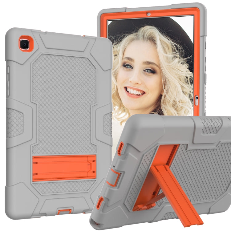 For Samsung Galaxy Tab A7 10.4 (2020) T500 / T505 Contrast Color Robot Shockproof Silicone + PC Protective Case with Holder