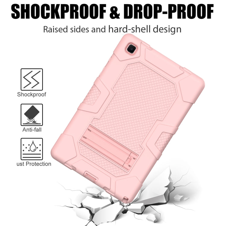 For Samsung Galaxy Tab A7 10.4 (2020) T500 / T505 Contrast Color Robot Shockproof Silicone + PC Protective Case with Holder