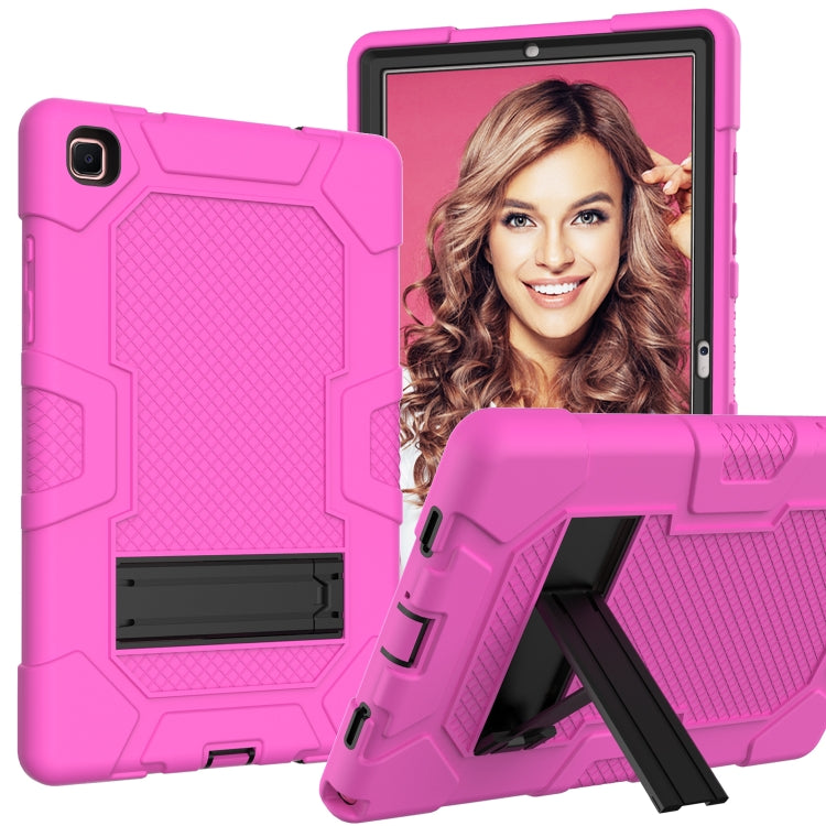 For Samsung Galaxy Tab A7 10.4 (2020) T500 / T505 Contrast Color Robot Shockproof Silicone + PC Protective Case with Holder