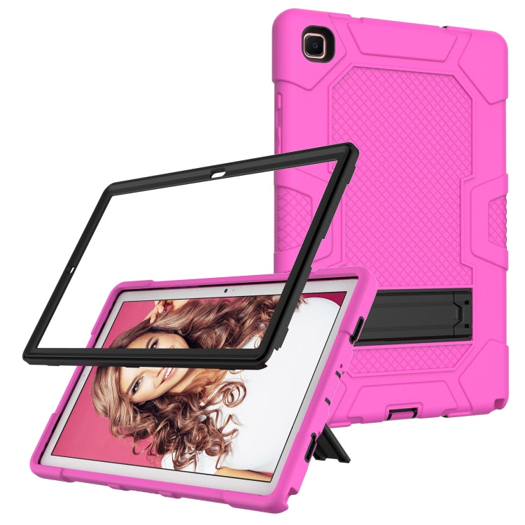 For Samsung Galaxy Tab A7 10.4 (2020) T500 / T505 Contrast Color Robot Shockproof Silicone + PC Protective Case with Holder