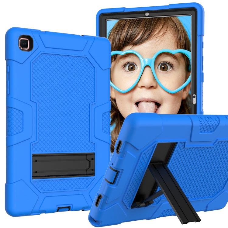 For Samsung Galaxy Tab A7 10.4 (2020) T500 / T505 Contrast Color Robot Shockproof Silicone + PC Protective Case with Holder