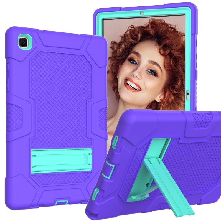 For Samsung Galaxy Tab A7 10.4 (2020) T500 / T505 Contrast Color Robot Shockproof Silicone + PC Protective Case with Holder