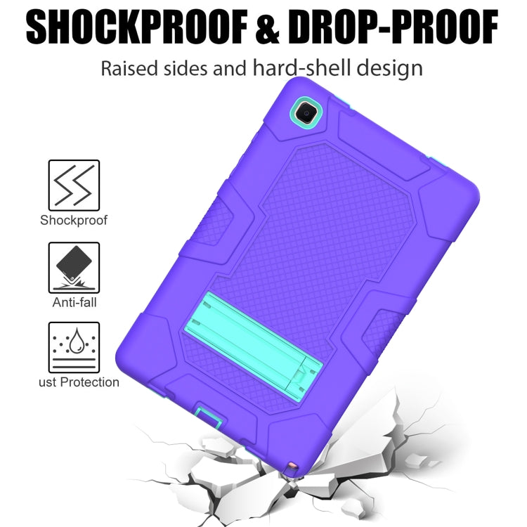 For Samsung Galaxy Tab A7 10.4 (2020) T500 / T505 Contrast Color Robot Shockproof Silicone + PC Protective Case with Holder