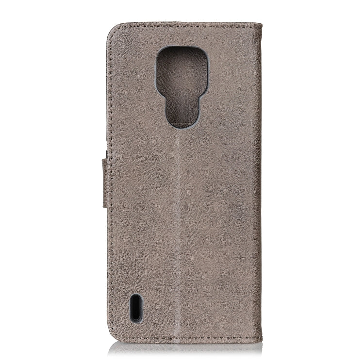 For Motorola Moto E7 KHAZNEH Cowhide Texture Horizontal Flip Leather Case with Holder & Card Slots & Wallet