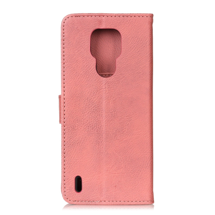 For Motorola Moto E7 KHAZNEH Cowhide Texture Horizontal Flip Leather Case with Holder & Card Slots & Wallet