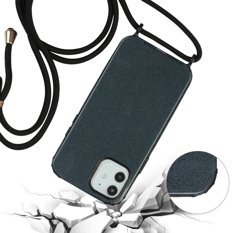 For iPhone 12 Pro Max Glitter Powder Shockproof TPU Protective Case with Lanyard