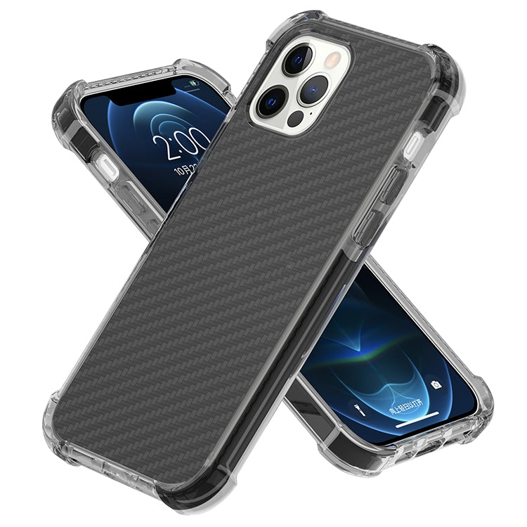 For iPhone 12 Pro Max Carbon Fiber Acrylic Protective Case