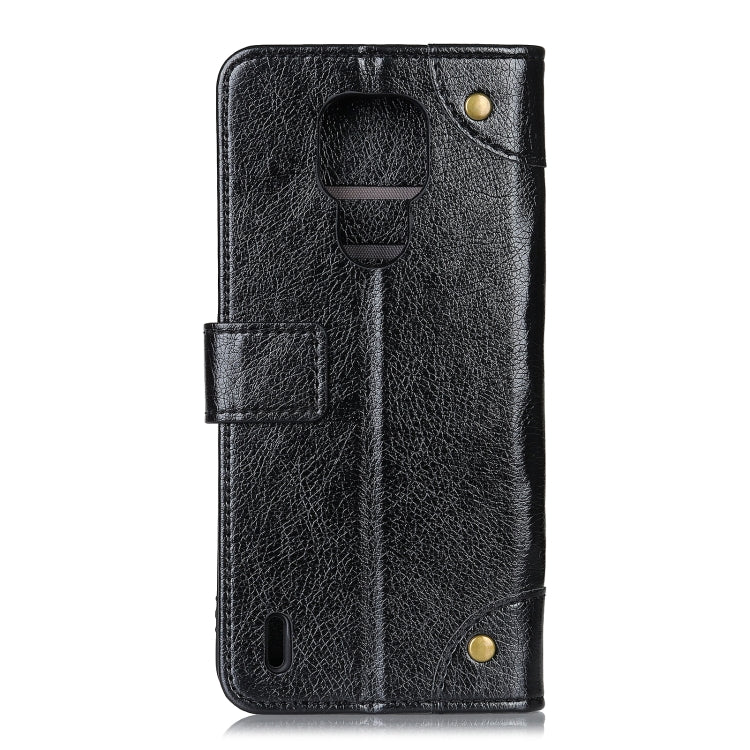 For Motorola Moto E7 Copper Buckle Nappa Texture Horizontal Flip Leather Case with Holder & Card Slots & Wallet