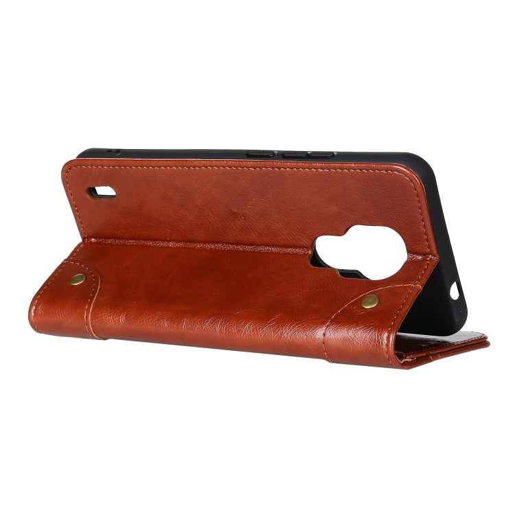 For Motorola Moto E7 Copper Buckle Nappa Texture Horizontal Flip Leather Case with Holder & Card Slots & Wallet