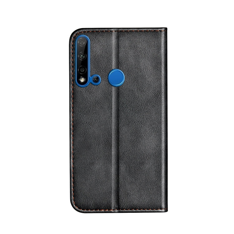 For Huawei P20 Lite 2019 Business Solid Color Stitching Horizontal Flip Leather Case, with Holder & Card Slots & Wallet & Lanyard