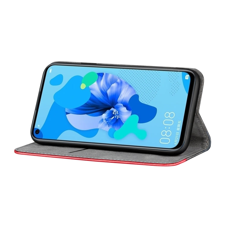 For Huawei P20 Lite 2019 Business Solid Color Stitching Horizontal Flip Leather Case, with Holder & Card Slots & Wallet & Lanyard