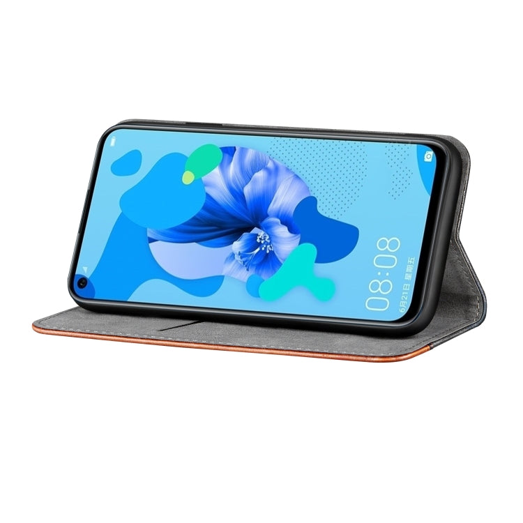For Huawei P20 Lite 2019 Business Solid Color Stitching Horizontal Flip Leather Case, with Holder & Card Slots & Wallet & Lanyard