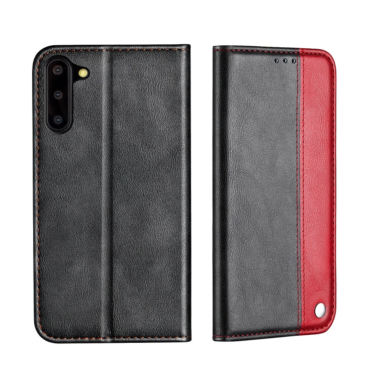 For Galaxy Note10 Business Solid Color Stitching Horizontal Flip Leather Case, with Holder & Card Slots & Wallet & Lanyard