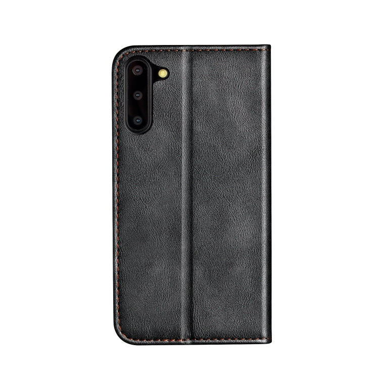 For Galaxy Note10 Business Solid Color Stitching Horizontal Flip Leather Case, with Holder & Card Slots & Wallet & Lanyard