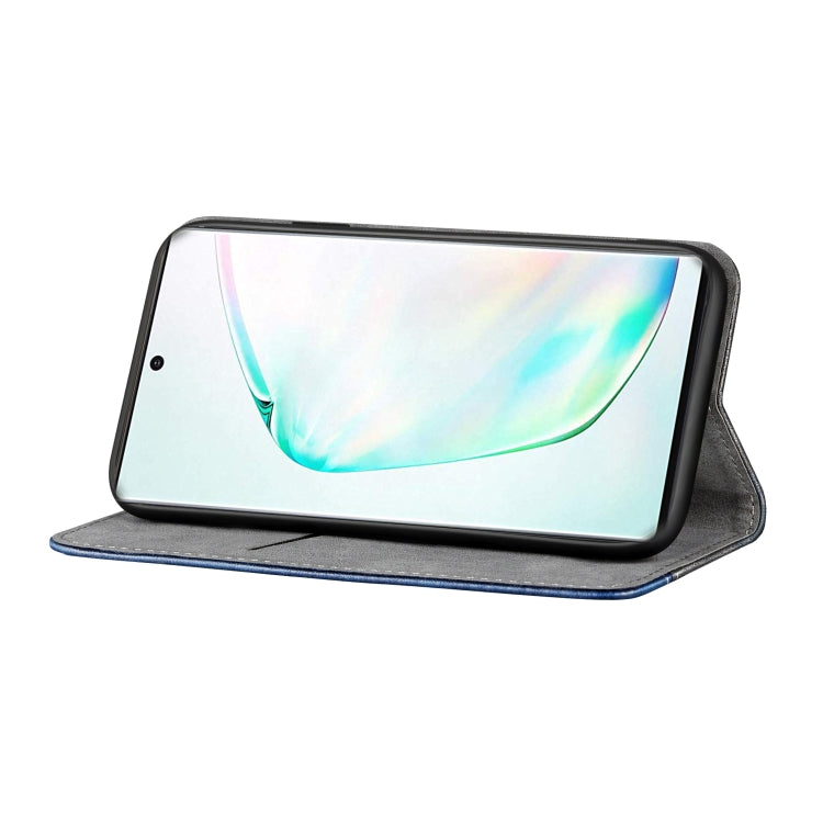 For Galaxy Note10+ Business Solid Color Stitching Horizontal Flip Leather Case, with Holder & Card Slots & Wallet & Lanyard