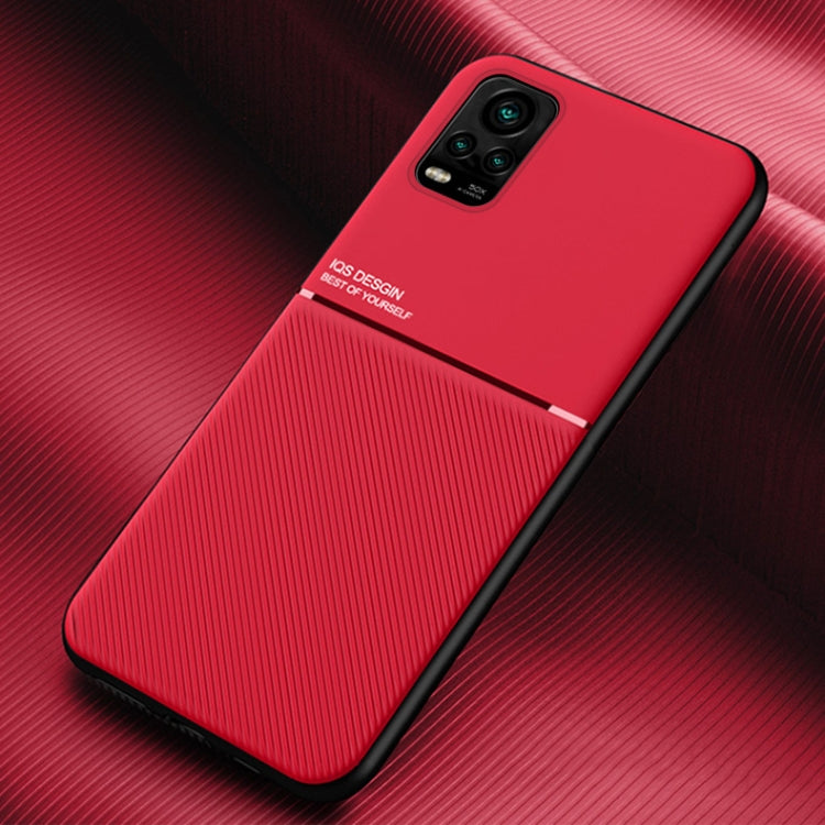 For vivo S7 Classic Tilt Strip Grain Magnetic Shockproof PC + TPU Case