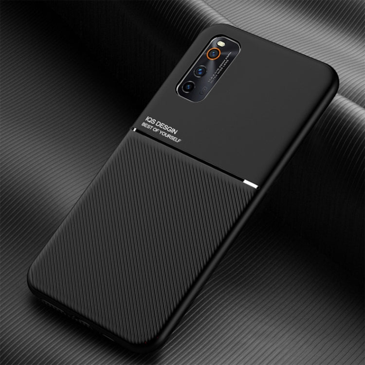 For vivo iQOO Neo3 Classic Tilt Strip Grain Magnetic Shockproof PC + TPU Case