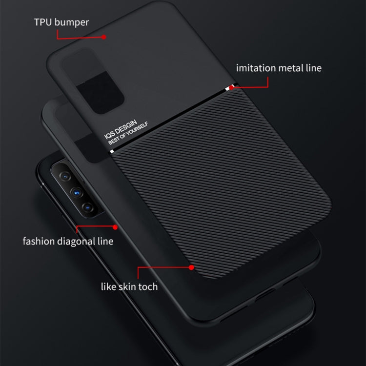 For vivo iQOO Z1x Classic Tilt Strip Grain Magnetic Shockproof PC + TPU Case