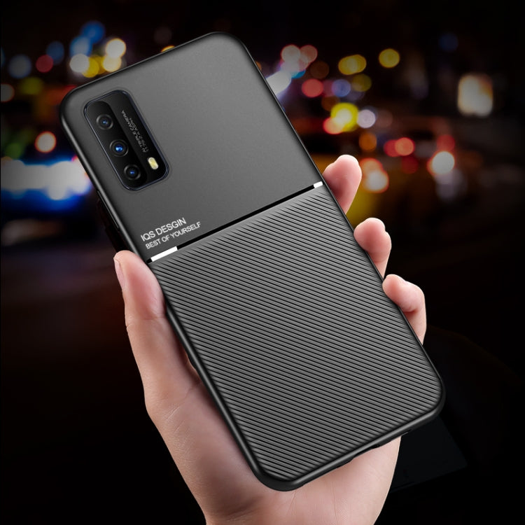 For vivo iQOO Z1x Classic Tilt Strip Grain Magnetic Shockproof PC + TPU Case