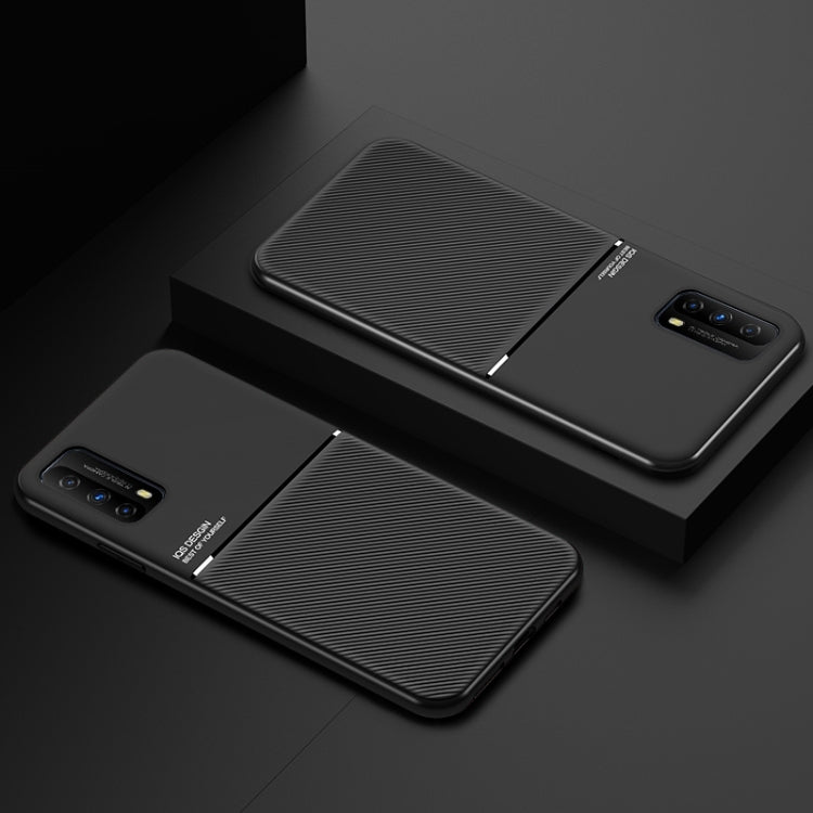 For vivo iQOO Z1x Classic Tilt Strip Grain Magnetic Shockproof PC + TPU Case