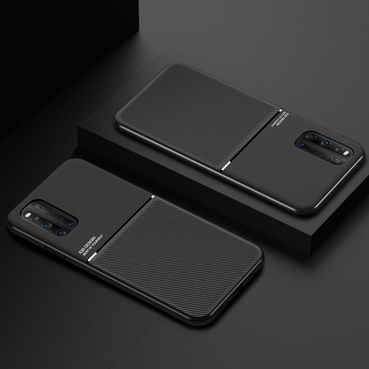 For vivo iQOO 3 Classic Tilt Strip Grain Magnetic Shockproof PC + TPU Case