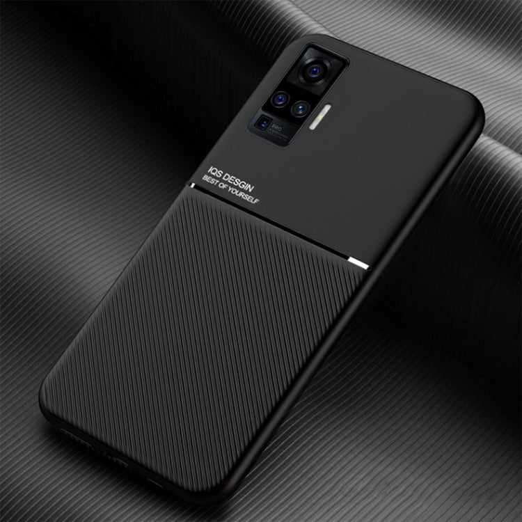 For vivo X50 Pro Classic Tilt Strip Grain Magnetic Shockproof PC + TPU Case