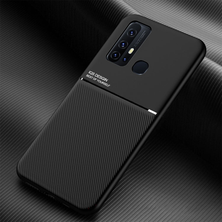 For vivo Z6 Classic Tilt Strip Grain Magnetic Shockproof PC + TPU Case