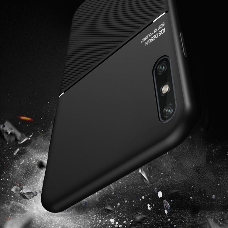 For Huawei Enjoy 10e Classic Tilt Strip Grain Magnetic Shockproof PC + TPU Case