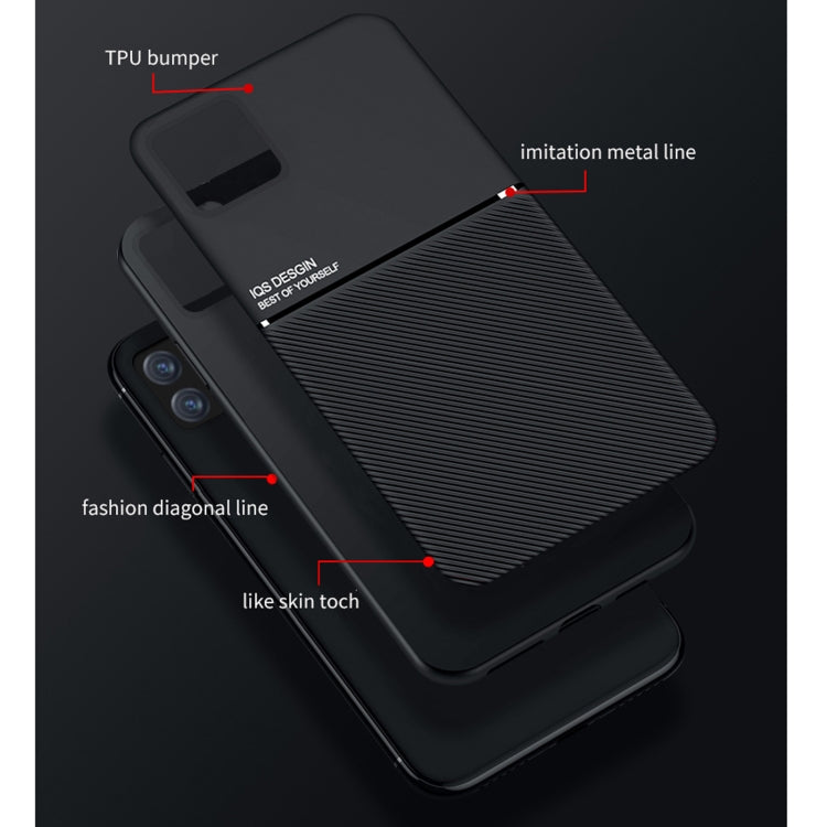 For Huawei Enjoy 20 Pro Classic Tilt Strip Grain Magnetic Shockproof PC + TPU Case