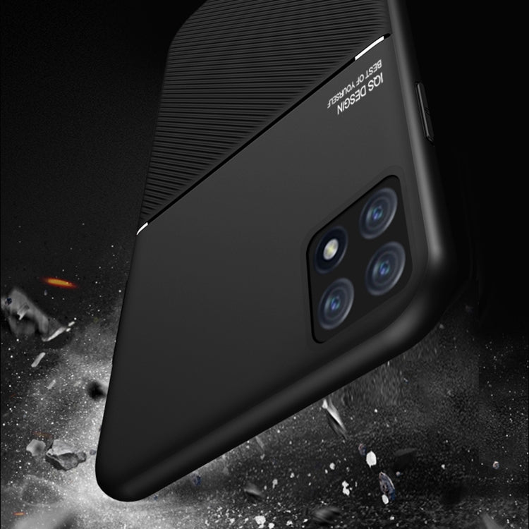 For Huawei Enjoy 20 Pro Classic Tilt Strip Grain Magnetic Shockproof PC + TPU Case