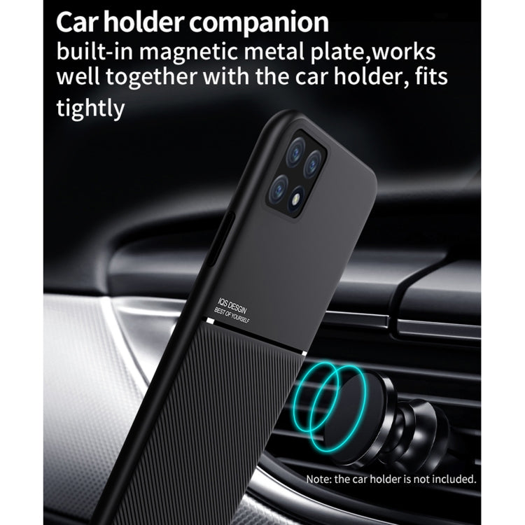 For Huawei Enjoy 20 Pro Classic Tilt Strip Grain Magnetic Shockproof PC + TPU Case