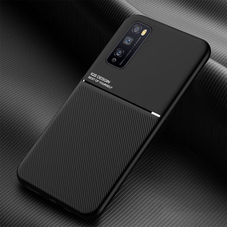 For Huawei Enjoy Z 5G Classic Tilt Strip Grain Magnetic Shockproof PC + TPU Case