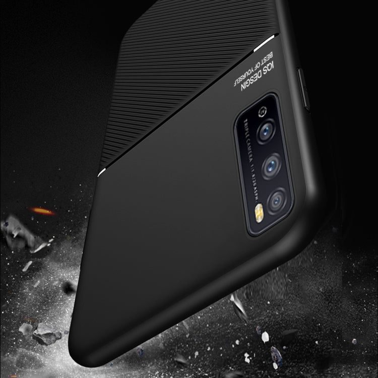 For Huawei Enjoy Z 5G Classic Tilt Strip Grain Magnetic Shockproof PC + TPU Case