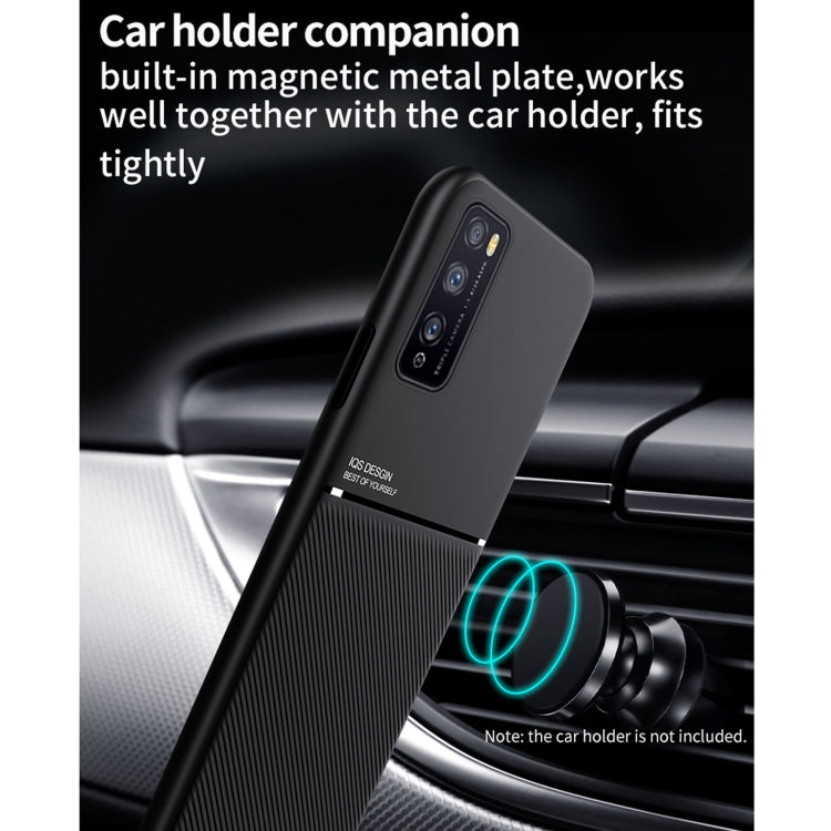 For Huawei Enjoy Z 5G Classic Tilt Strip Grain Magnetic Shockproof PC + TPU Case