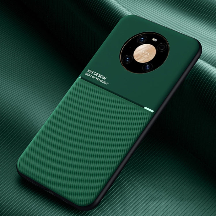 For Huawei Mate 40 Pro Classic Tilt Strip Grain Magnetic Shockproof PC + TPU Case