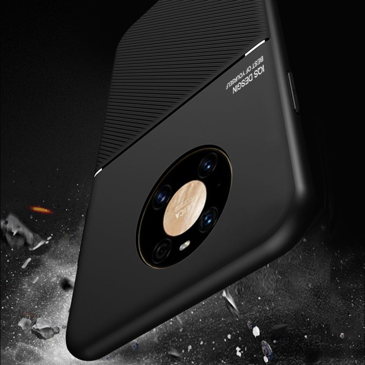 For Huawei Mate 40 Pro Classic Tilt Strip Grain Magnetic Shockproof PC + TPU Case