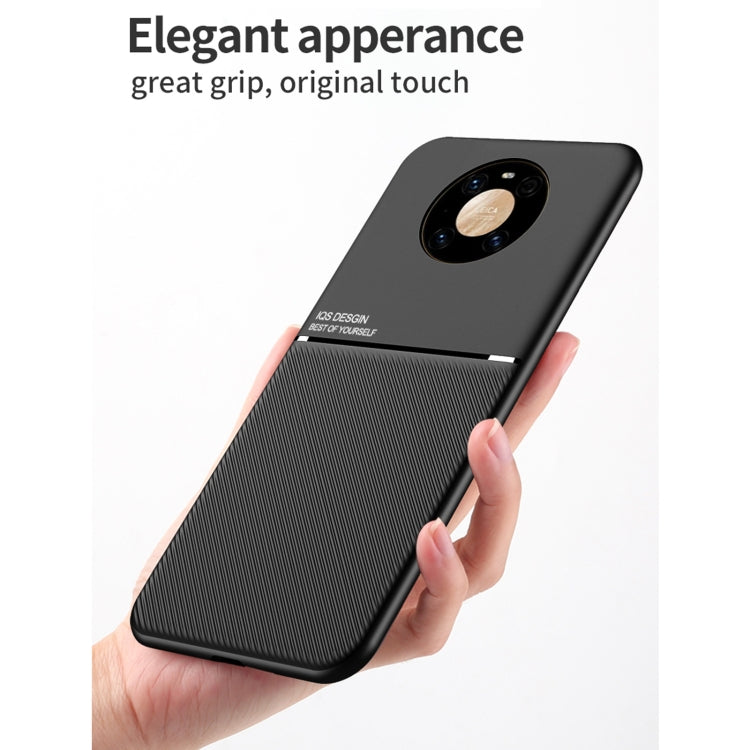 For Huawei Mate 40 Classic Tilt Strip Grain Magnetic Shockproof PC + TPU Case