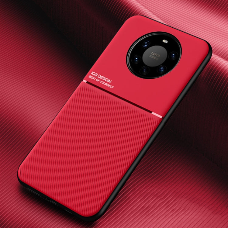 For Huawei Mate 40 Pro+ Classic Tilt Strip Grain Magnetic Shockproof PC + TPU Case