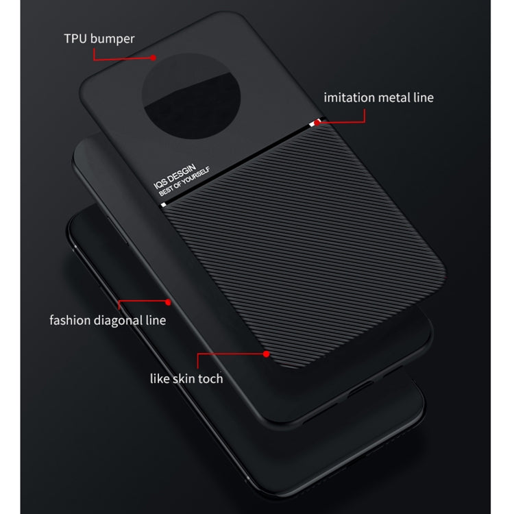 For Huawei Mate 40 Pro+ Classic Tilt Strip Grain Magnetic Shockproof PC + TPU Case