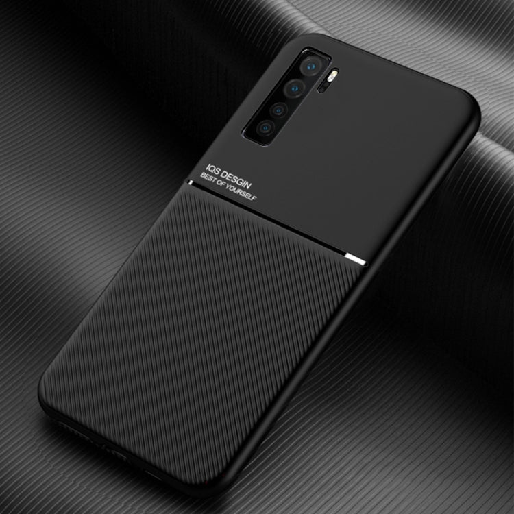 For Huawei nova 7 SE Classic Tilt Strip Grain Magnetic Shockproof PC + TPU Case