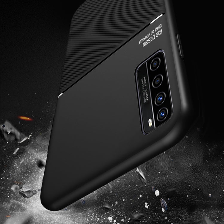 For Huawei nova 7 SE Classic Tilt Strip Grain Magnetic Shockproof PC + TPU Case