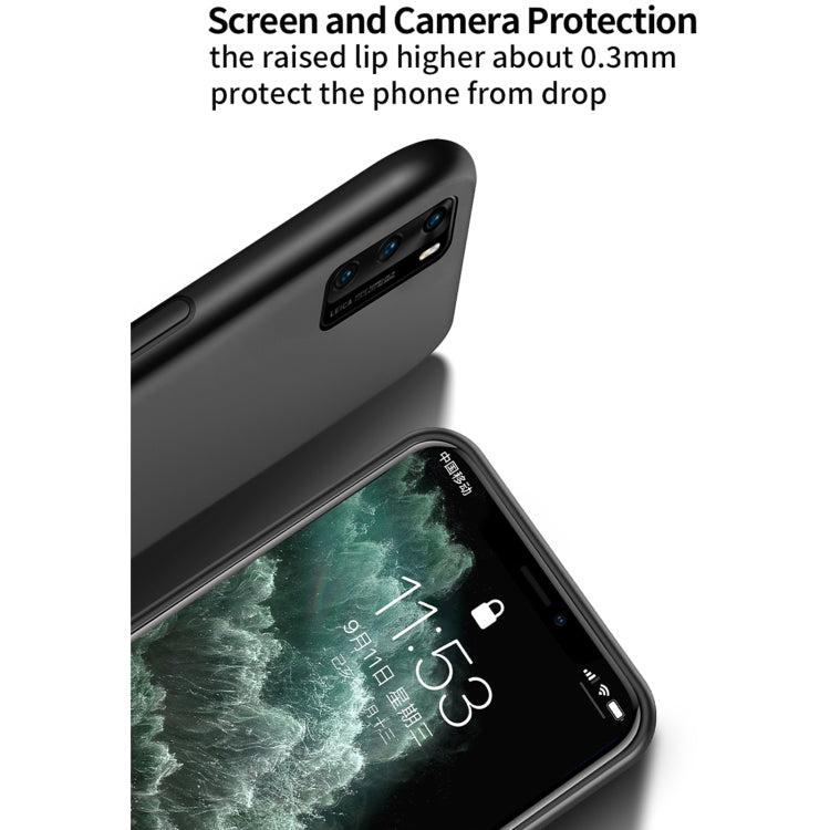 For Huawei P40 Pro Classic Tilt Strip Grain Magnetic Shockproof PC + TPU Case