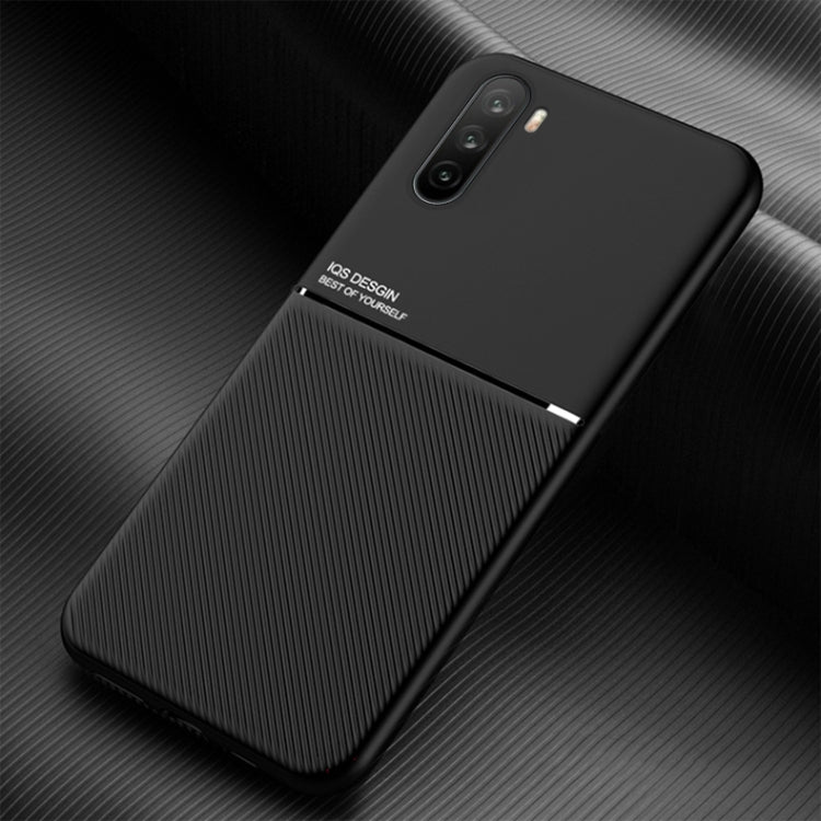 For Huawei Maimang 9 Classic Tilt Strip Grain Magnetic Shockproof PC + TPU Case