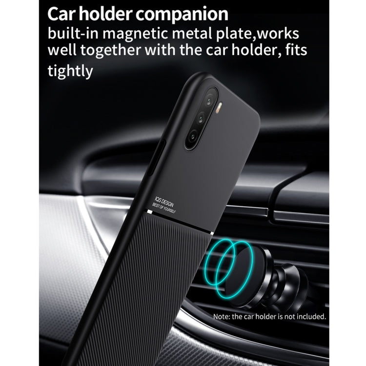For Huawei Maimang 9 Classic Tilt Strip Grain Magnetic Shockproof PC + TPU Case