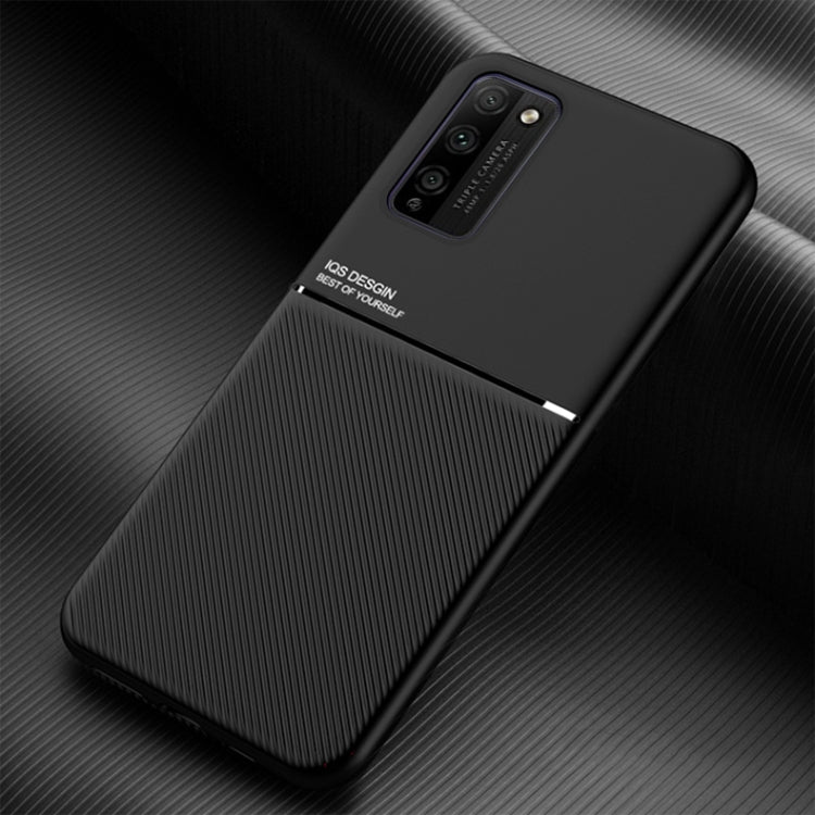For Huawei Honor 30 Youth Classic Tilt Strip Grain Magnetic Shockproof PC + TPU Case