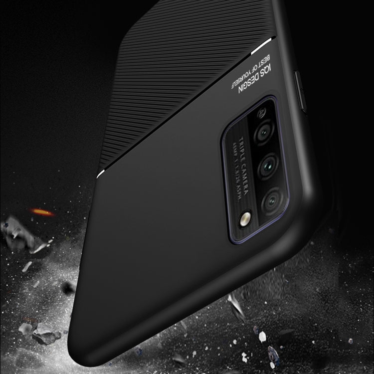 For Huawei Honor 30 Youth Classic Tilt Strip Grain Magnetic Shockproof PC + TPU Case